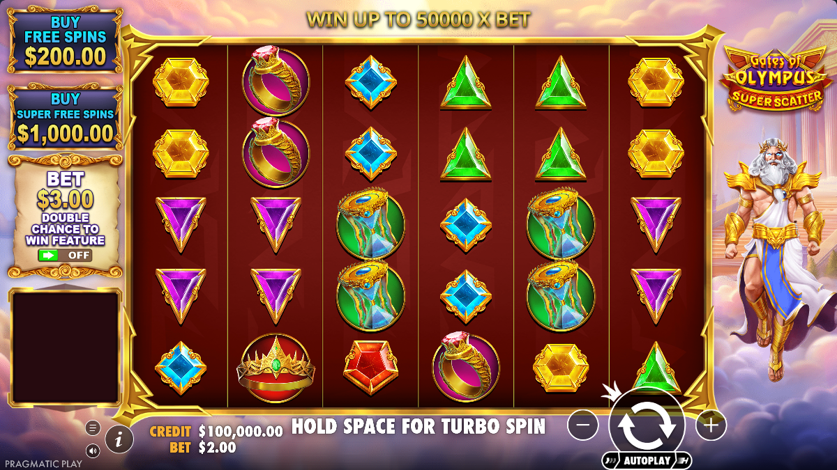 Close-up of a online casino slot machine screen with illuminated reel symbols and bonus scatter indicators